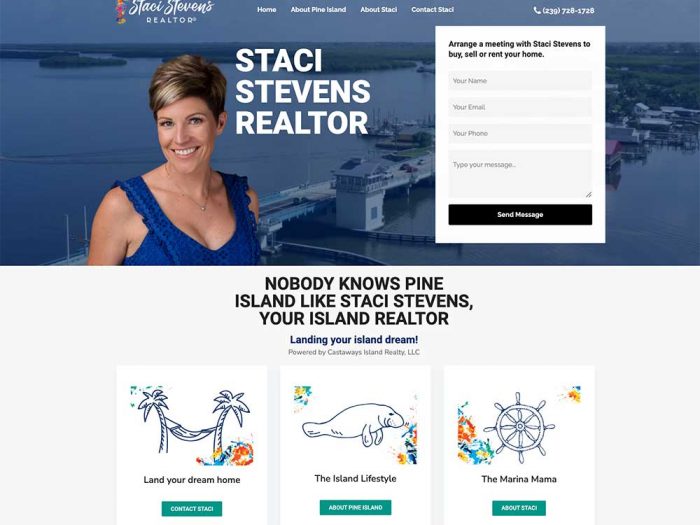 Staci Stevens Pine Island Realtor Website Design