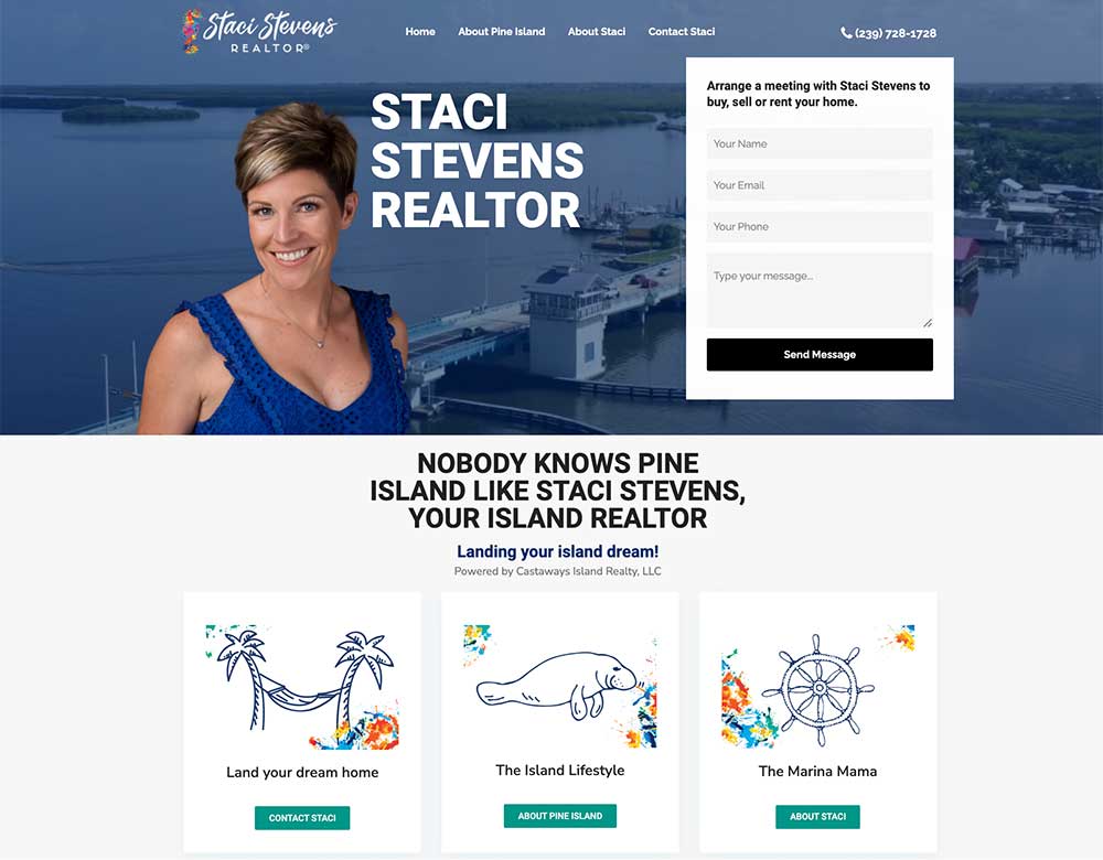 Staci Stevens Pine Island Realtor Website Design